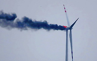 Pożar turbiny wiatrowej pod Kętrzynem